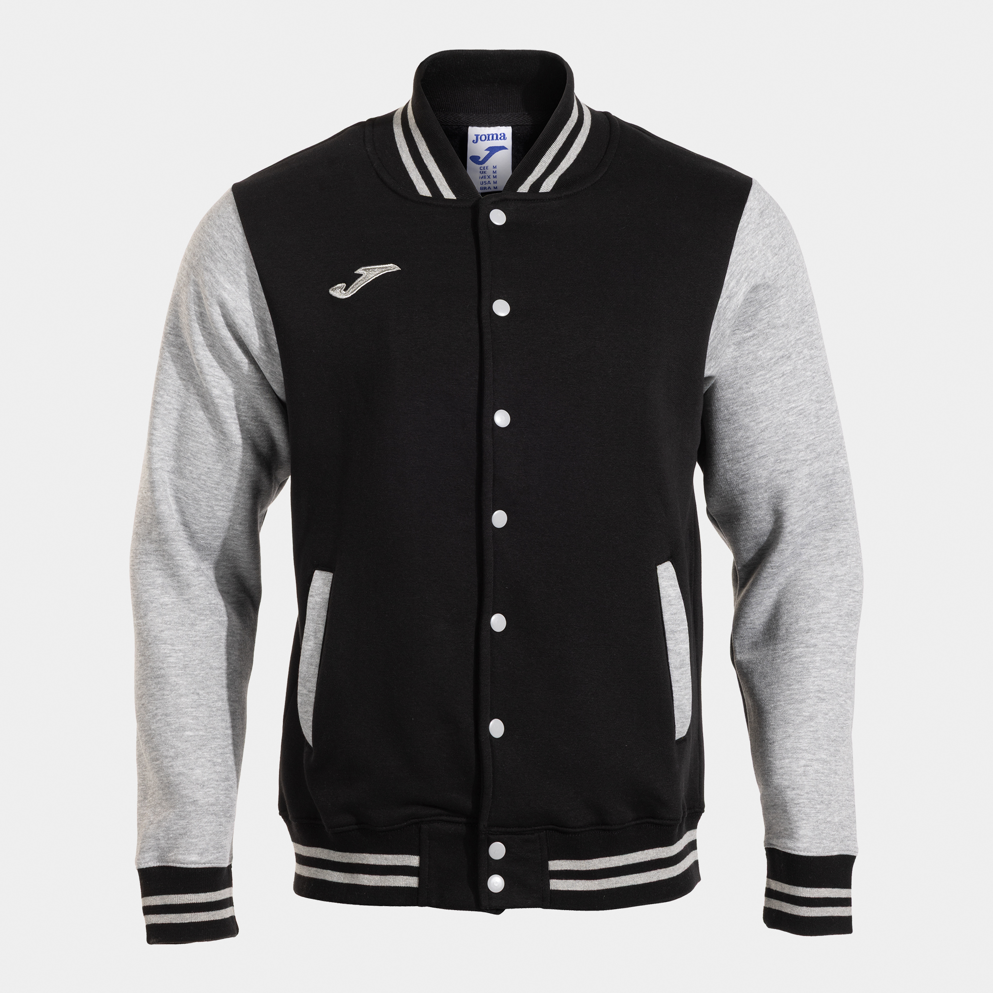 HEROIC COLLEGEJACKE — SCHWARZ-GRAU